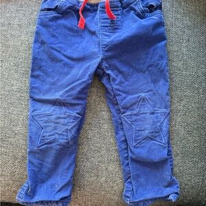 Baby Boden Blue lined corduroy Play Pants with Reinforced Knees